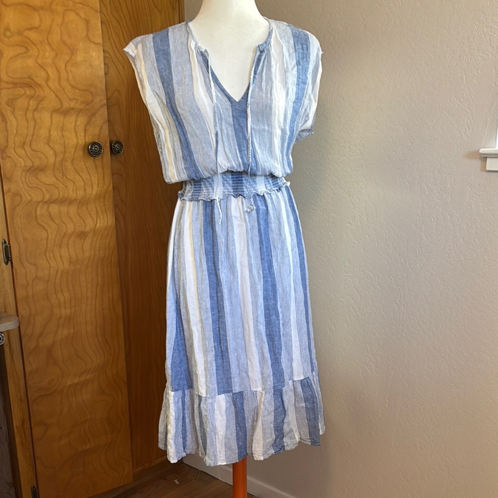 Rails Ashlyn dress - Blue and White Nevis Stripe Sleeveless Sundress